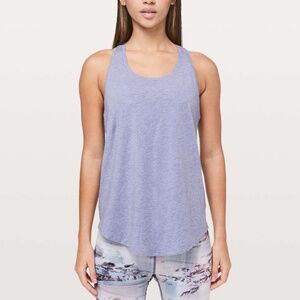 Lululemon - Love Tank, Pleated, Heather Purple Colour, Very Good Condition